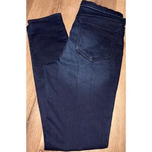 London Jean Womens Denim‎ Jeggings Dark Wash Stretch Pull On Pants Comfort Large